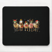 Sheep Santa Xmas Funny Sheep Lover Gift Christmas  Mousepad (Vorne)