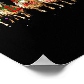 Sheep Santa Xmas Funny Sheep Lover Gift Christmas  Poster (Ecke)