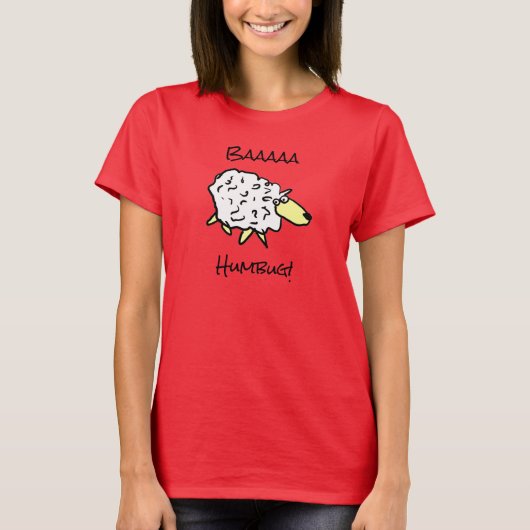 Sheep Says Baaa Humbug - T - Shirt (Vorderseite)