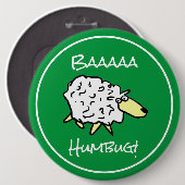 Sheep Says Baaa Humbug - Weihnachten Button (Vorne & Hinten)