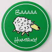Sheep Says Baaa Humbug - Weihnachten Button (Vorderseite)