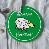 Sheep Says Baaa Humbug - Weihnachten Button (Beispiel)