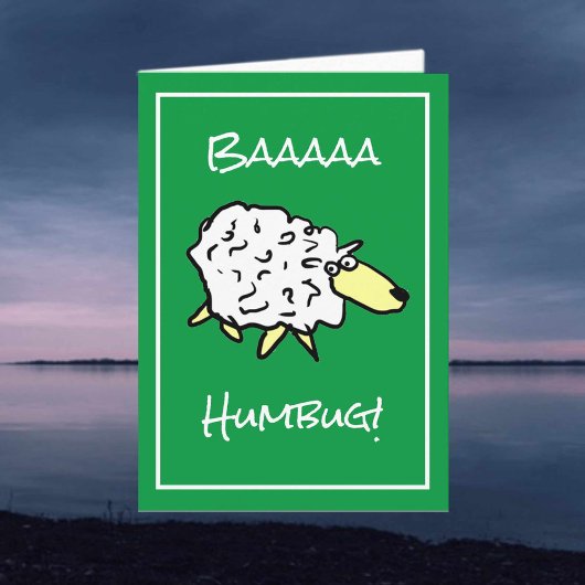 Sheep Says Baaa Humbug - Weihnachten Karte
