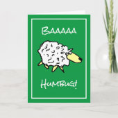 Sheep Says Baaa Humbug - Weihnachten Karte (Vorderseite)