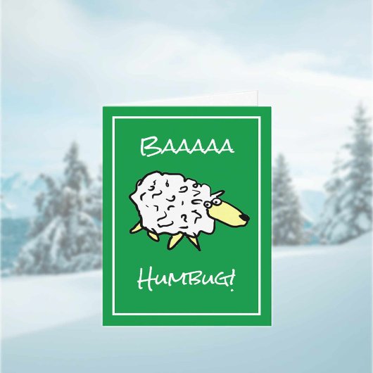 Sheep Says Baaa Humbug - Weihnachtskarte Karte