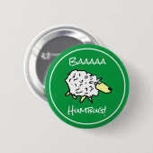 Sheep Says Baaa Humbug - Weihnachtsknopf Button (Vorne & Hinten)