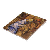 Sheep Sherzers (nach Millet) von Vincent van Gogh Fliese (Seite)
