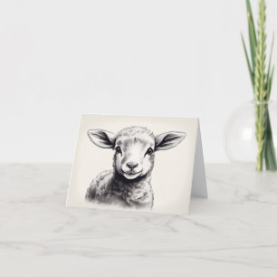 Sheep Sketch Oaster Karte
