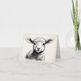Sheep Sketch Oaster Karte