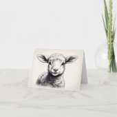 Sheep Sketch Oaster Karte (Vorderseite)