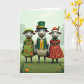 Sheep Springtime Friends Card Karte (Gelbe Blume)
