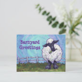 Sheep Stationery Postkarte (Stehend Vorderseite)