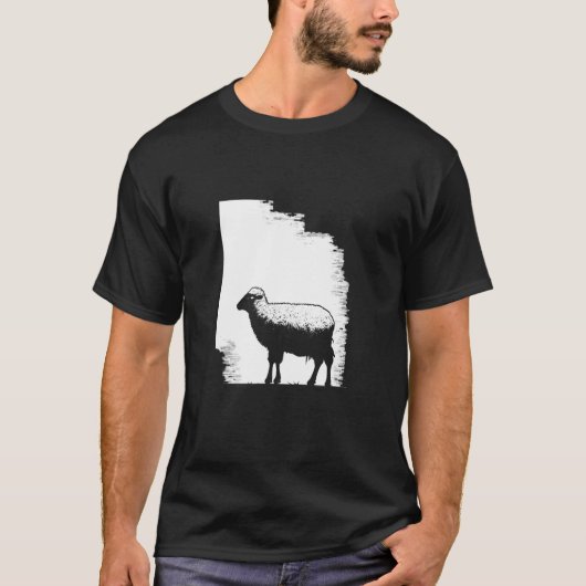Sheep Stencil Art T-Shirt (Vorderseite)