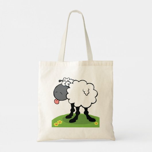 Sheep Sticking Tongue Out Tragetasche (Rückseite)