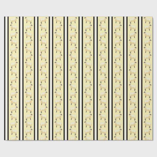 Sheep Stripe  Geschenkpapier (Flach)