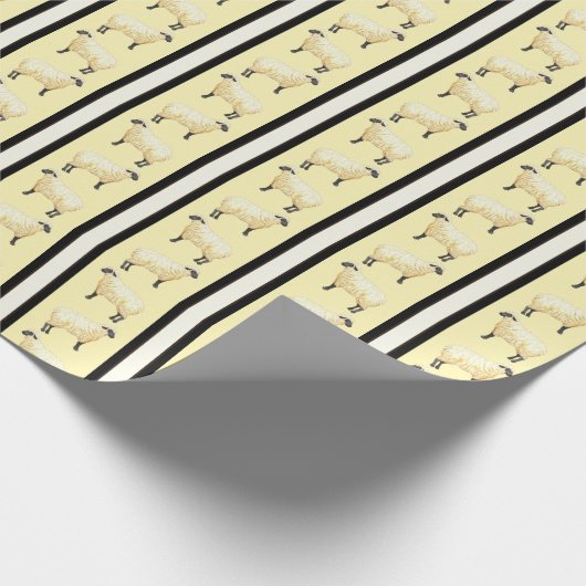 Sheep Stripe  Geschenkpapier (Ecke)