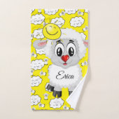 Sheep Sun Gelbe Wolken Handgriff Badezimmer Handtu Badhandtuch Set (Handtuch)