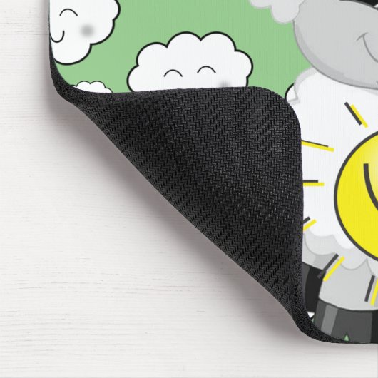 Sheep Sun Wolken Green Mouse Pad! Mousepad (Ecke)