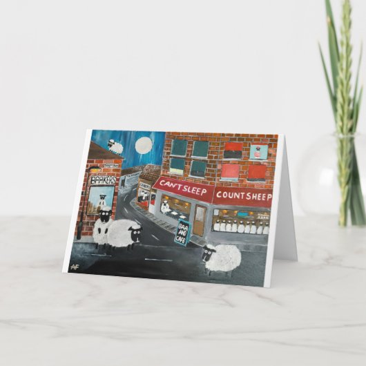 Sheep Town Painting von Alfred Fox Karte (Vorderseite)