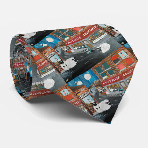 Sheep Town Painting von Alfred Fox Krawatte