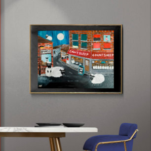 Sheep Town Painting von Alfred Fox Leinwanddruck