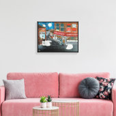 Sheep Town Painting von Alfred Fox Leinwanddruck (Insitu (Wohnzimmer))