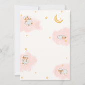 Sheep Twinkle Twinkle Moon Stars Girl Babydusche Einladung (Rückseite)