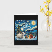 Sheep Van Gogh Style Starry Night Weihnachtsfest Karte (Gelbe Blume)
