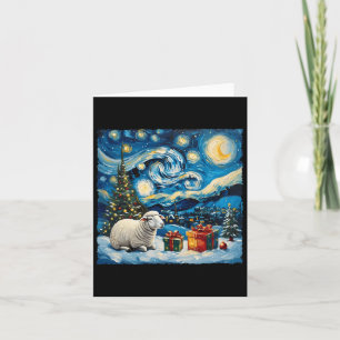 Sheep Van Gogh Style Starry Night Weihnachtsfest Karte