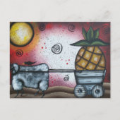 Sheep Wagon von Lori Everett Postkarte (Vorderseite)