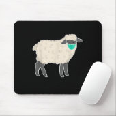 Sheep Wearing Mask Cute Animal gift Mousepad (Mit Mouse)