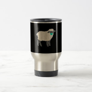 Sheep Wearing Mask Cute Animal gift Reisebecher