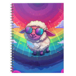 Sheep Wearing Sonnenbrillen Notebook Notizblock