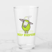 Sheep Whisperer Niedlich Funny Funny Sheep Glas (Rückseite)