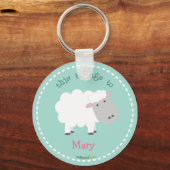 Sheep White Schlüsselanhänger (Vorderseite)