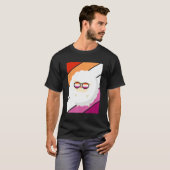 Sheep With Pride Lesbian Flag LGBTQ Proud Ally Pri T-Shirt (Vorne ganz)