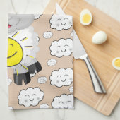 Sheep Wolken Sun Kitchen Handtuch (Viertel Falte)