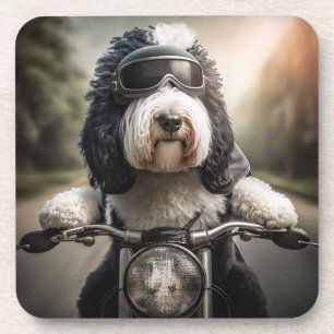 Sheepadoodle Biker Untersetzer