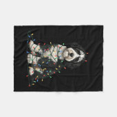Sheepadoodle Christmas I'm Fine Everything Is Fine Fleecedecke (Vorderseite (Horizontal))