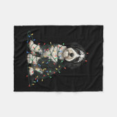 Sheepadoodle Christmas I'm Fine Everything Is Fine Fleecedecke (Vorderseite (Horizontal))