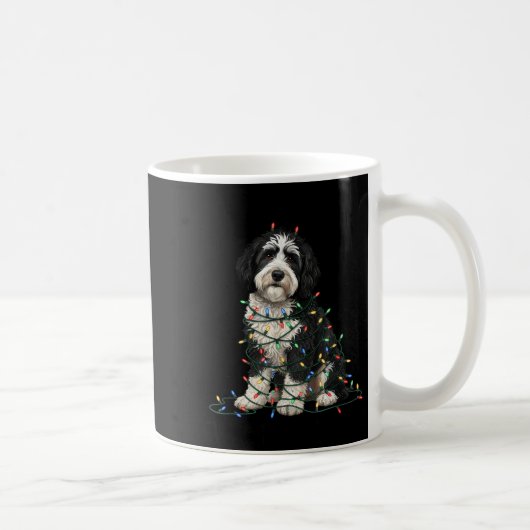 Sheepadoodle Christmas I'm Fine Everything Is Fine Kaffeetasse (Rechts)