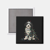 Sheepadoodle Christmas I'm Fine Everything Is Fine Magnet (Vorderseite/Rückseite)