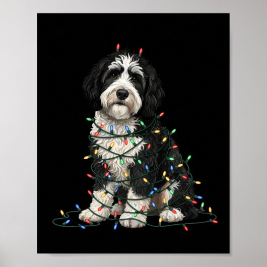 Sheepadoodle Christmas I'm Fine Everything Is Fine Poster (Vorne)