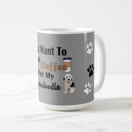 Sheepadoodle Coffee Tasse (VorderseiteRechts)