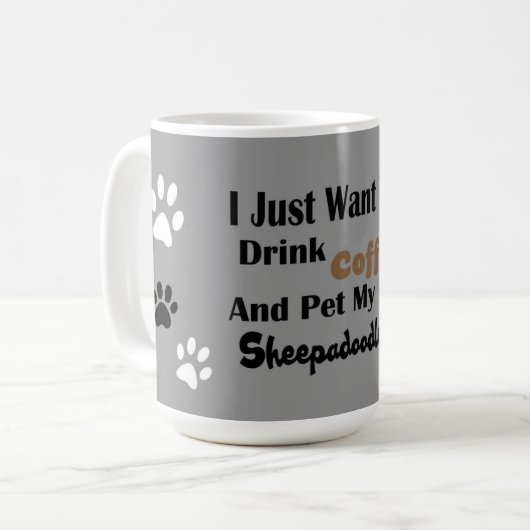Sheepadoodle Coffee Tasse (Vorderseite Links)