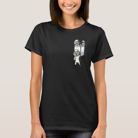 Sheepadoodle Dog In Pocket Premium T-Shirt (Vorderseite)