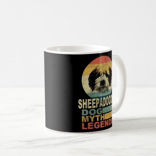 Sheepadoodle Dog Myth Legend Kaffeetasse (VorderseiteRechts)