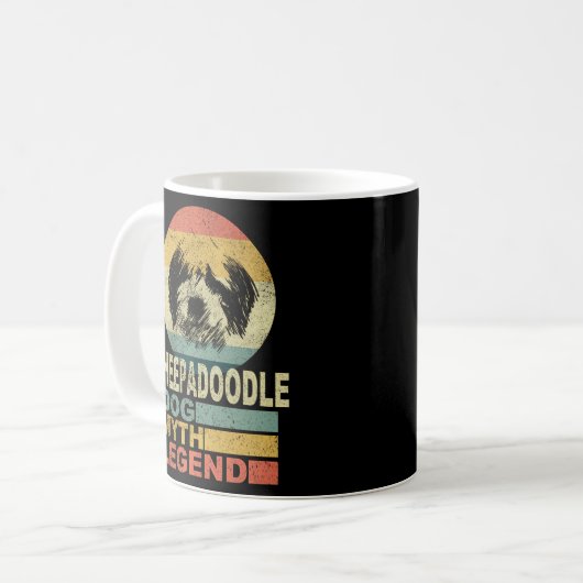 Sheepadoodle Dog Myth Legend Kaffeetasse (Vorderseite Links)