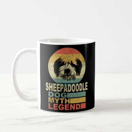 Sheepadoodle Dog Myth Legend Kaffeetasse (Links)