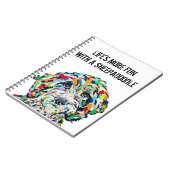 Sheepadoodle Dog Notebook 6,5" x 8,75" Notizblock (Linke Seite)